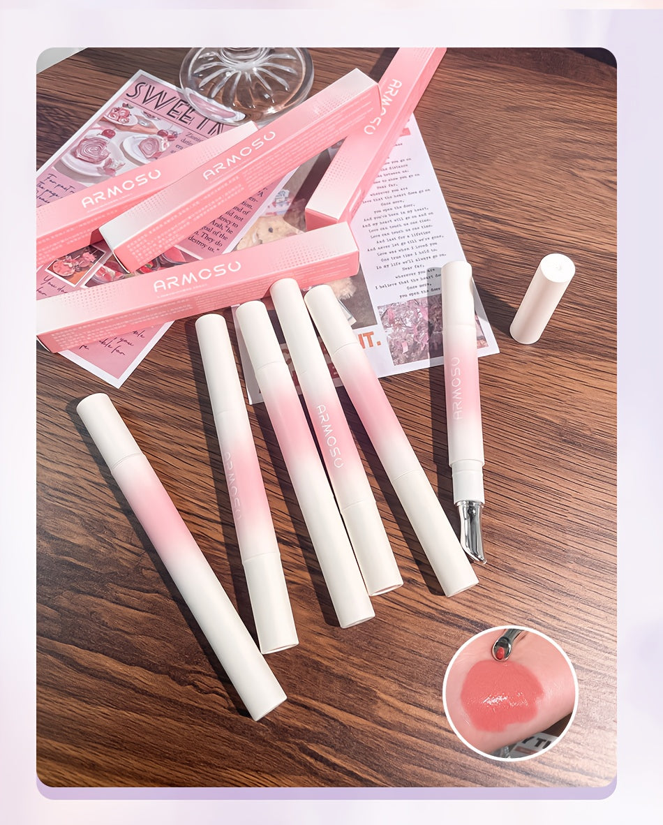 ARMOSU Glossy Lip Gloss - Moisturizing And Non-Fading Lip Glaze - Long-Lasting Color with Low Saturation, a Fall And Winter Bestseller, Creates a Plump And Sophisticated Lip Look, Available in Six Popular Shades - Perfect for