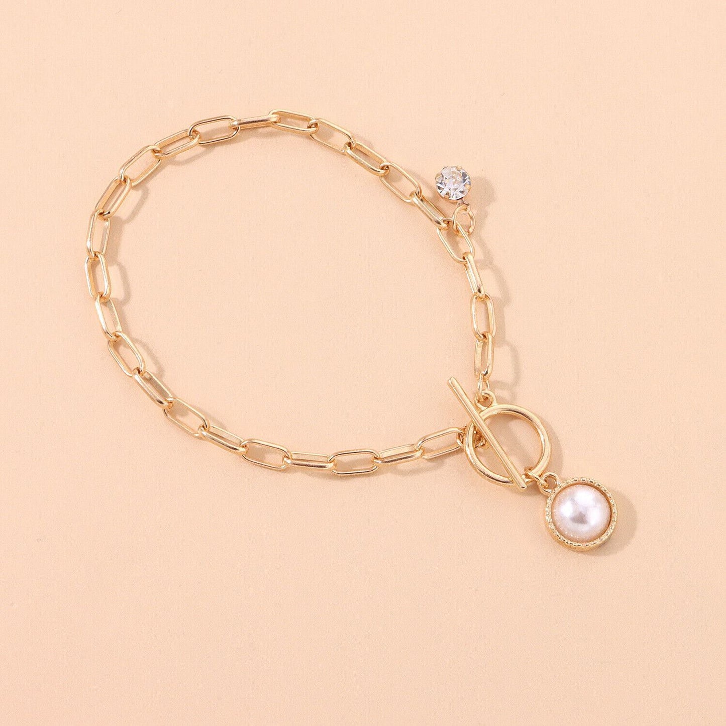 Punk Multilayer Chain Charm Bracelet Heart Cross Coin Jewellery