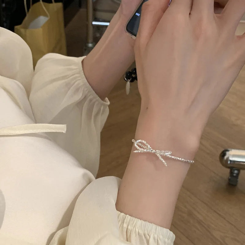 VENTFILLE 925 Sterling Silver Butterfly Bracelet for Girl Bead String Design Insect Fashion Versatile Jewelry Gift Dropshipping