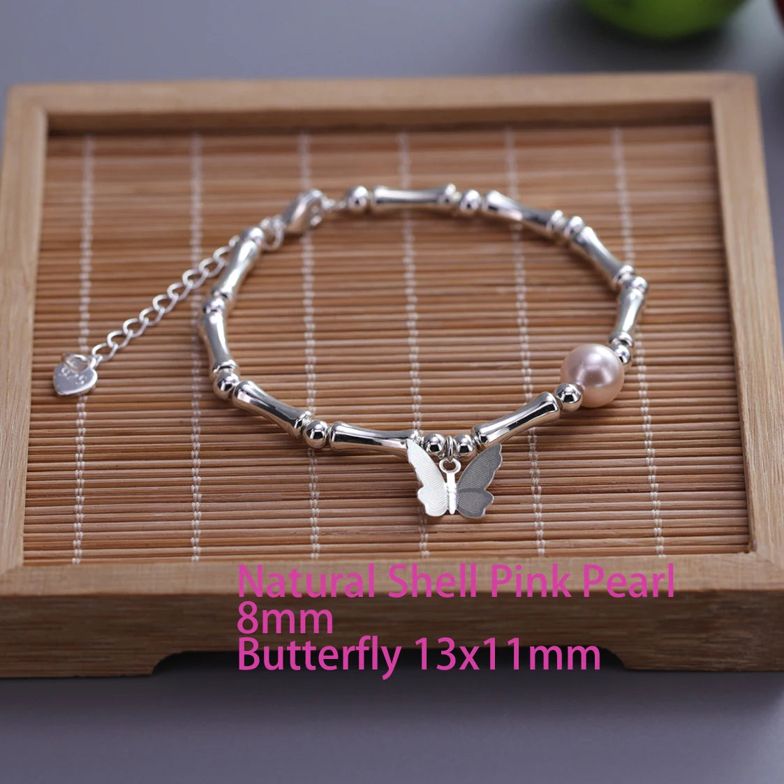 VENTFILLE 925 Sterling Silver Butterfly Bracelet for Girl Bead String Design Insect Fashion Versatile Jewelry Gift Dropshipping