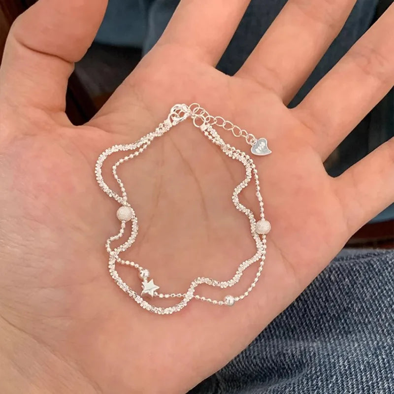 VENTFILLE 925 Sterling Silver Butterfly Bracelet for Girl Bead String Design Insect Fashion Versatile Jewelry Gift Dropshipping