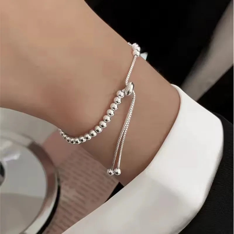 VENTFILLE 925 Sterling Silver Butterfly Bracelet for Girl Bead String Design Insect Fashion Versatile Jewelry Gift Dropshipping