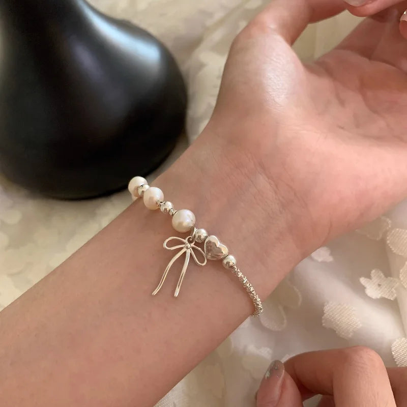 VENTFILLE 925 Sterling Silver Butterfly Bracelet for Girl Bead String Design Insect Fashion Versatile Jewelry Gift Dropshipping