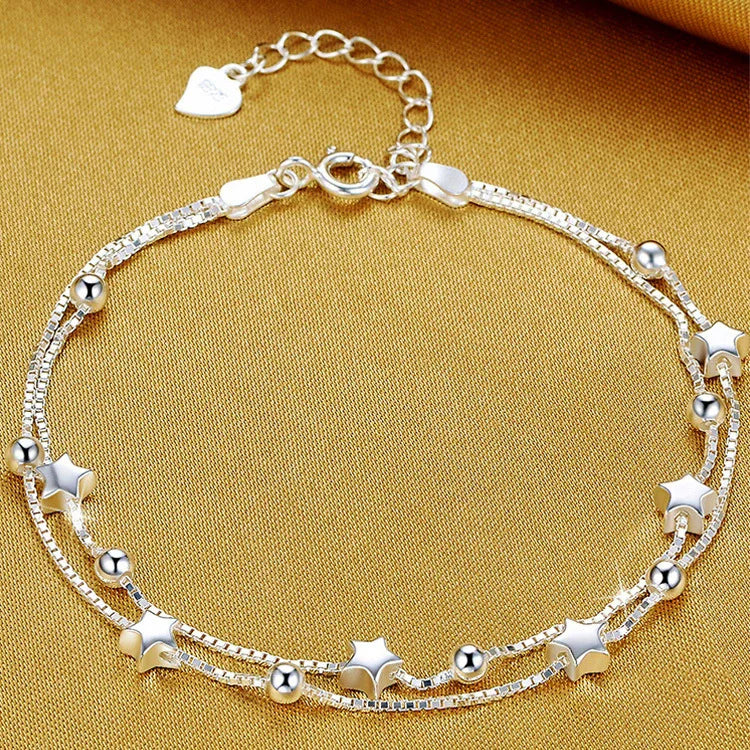 VENTFILLE 925 Sterling Silver Butterfly Bracelet for Girl Bead String Design Insect Fashion Versatile Jewelry Gift Dropshipping