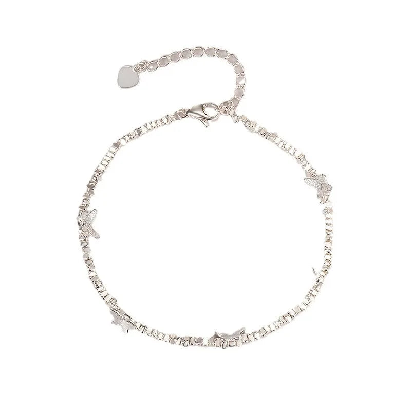 VENTFILLE 925 Sterling Silver Butterfly Bracelet for Girl Bead String Design Insect Fashion Versatile Jewelry Gift Dropshipping