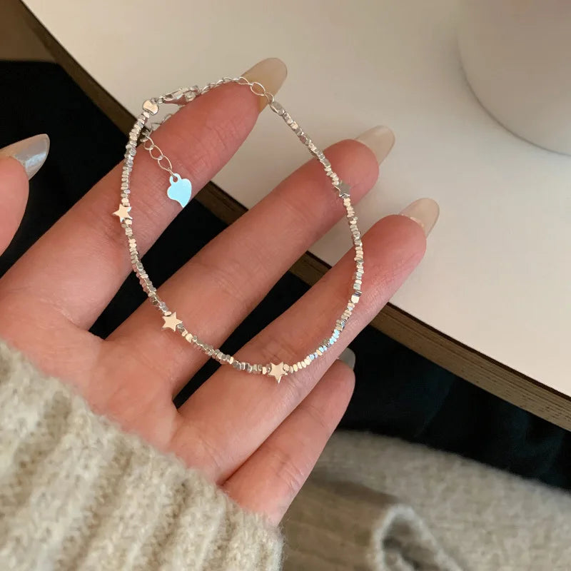 VENTFILLE 925 Sterling Silver Butterfly Bracelet for Girl Bead String Design Insect Fashion Versatile Jewelry Gift Dropshipping