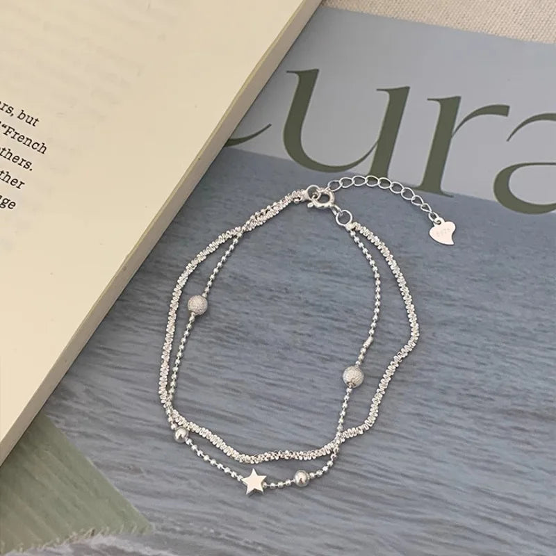 VENTFILLE 925 Sterling Silver Butterfly Bracelet for Girl Bead String Design Insect Fashion Versatile Jewelry Gift Dropshipping