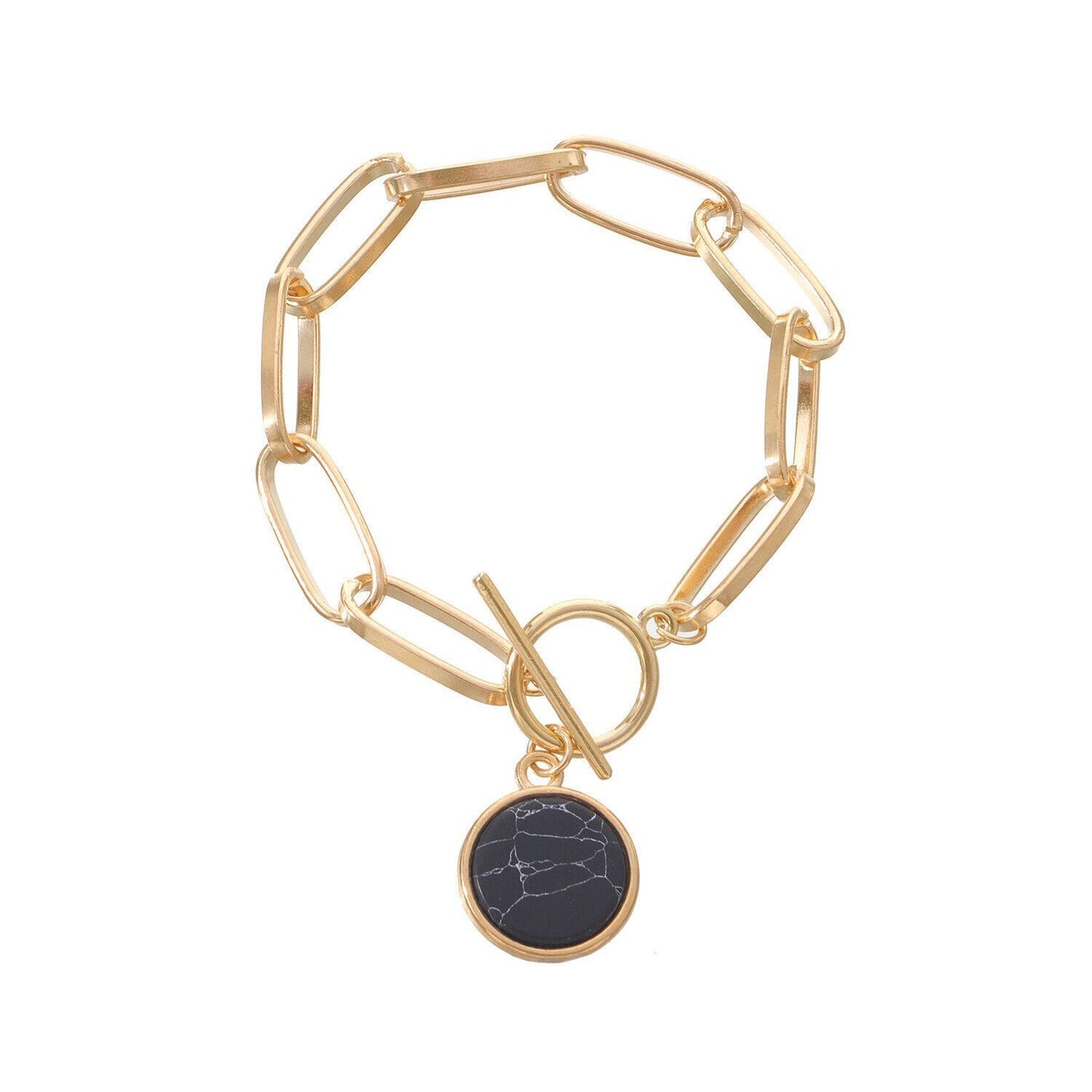 Punk Multilayer Chain Charm Bracelet Heart Cross Coin Jewellery